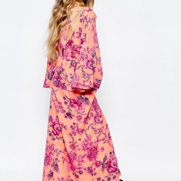 NWT Free People Melrose Floral Open Back Maxi - Picture 14 of 15